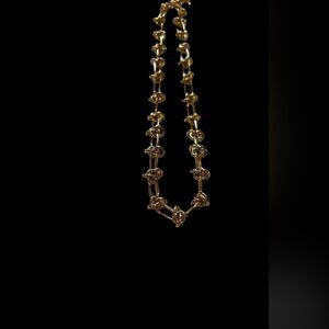 Gold tone Chain Necklace over Stainless Steel